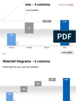 Waterfall Diagrams 4 Columns: Placeholder For Your Own Sub Headline