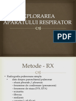 EXPLORAREA APARATULUI RESPIRATOR - Paraclinic