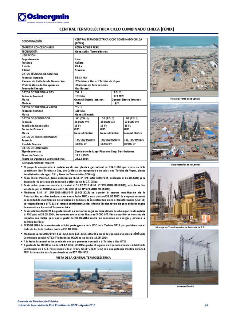 Central Termoeléctrica Fénix Power | PDF | Generación eléctrica ...