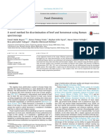 A Novel Method For Discrimination of Beef and Horsemeat Using Raman Spectros