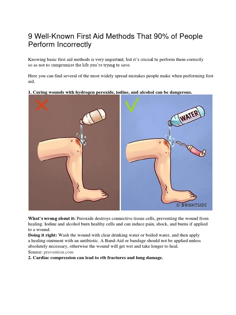 Well-Known First Aid Methods | PDF | Major Trauma | Medical Specialties