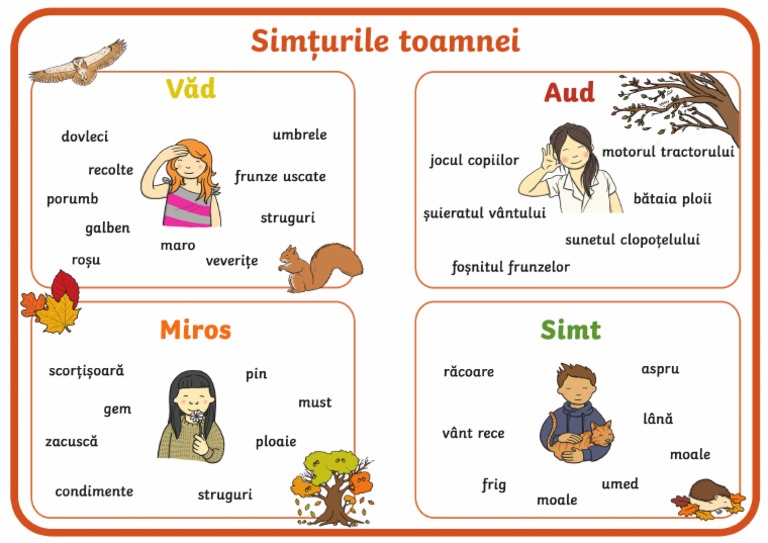 T T 13132 Simturile Toamnei Plansa Cu Vocabular PDF | PDF