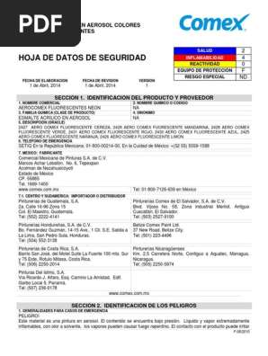 Esmaltes En Aerosol Colores Fluorecentes Seguridad Quemar