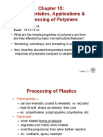 Characteristics, Applications & Processing of Polymers: Study: 15.1-15.14