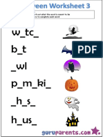 Halloween Worksheets 3
