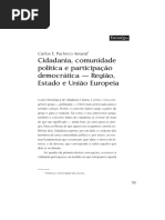 Cidadania, Comunidade Política e Participação Democrática