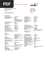 KSB Technical Datasheet | PDF | Pump | Mechanical Engineering