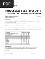Prova Superior Ingles 2017-1