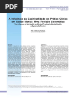 A Influência Da Espiritualidade Na Prática Clínica Em Saúde Mental - Uma Revisão Sistemática