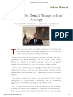 Remarks by Donald Trump On Iran Strategy