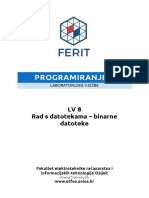 Programiranje 2: LV8 Rad S Datotekama - Binarne Datoteke