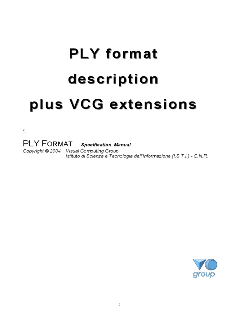 Ply Format Texture Mapping File Format