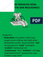 Masalah2 Legal (Malpraktik Dan Negligence)