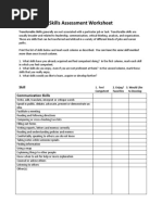 Skills Inventory Worksheet