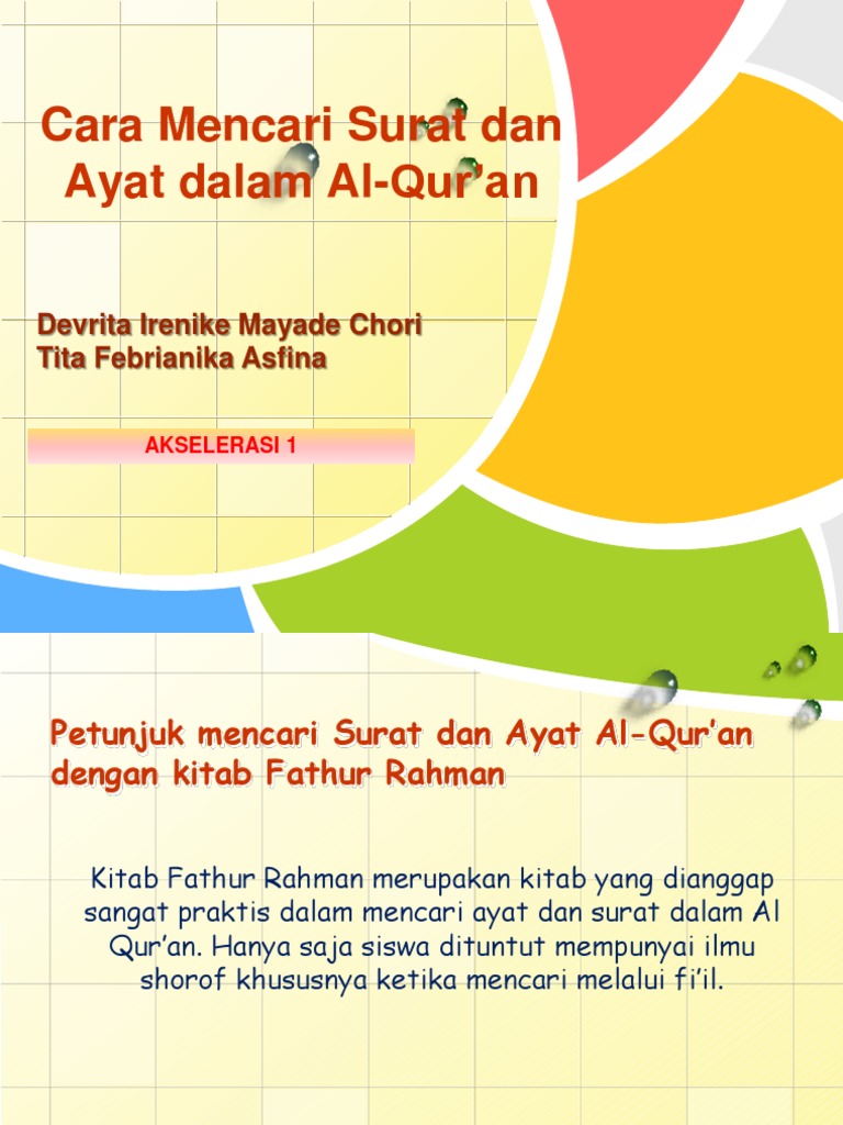 Cara Mencari Surat Dan Ayat Dalam Al-Quru0027An  PDF