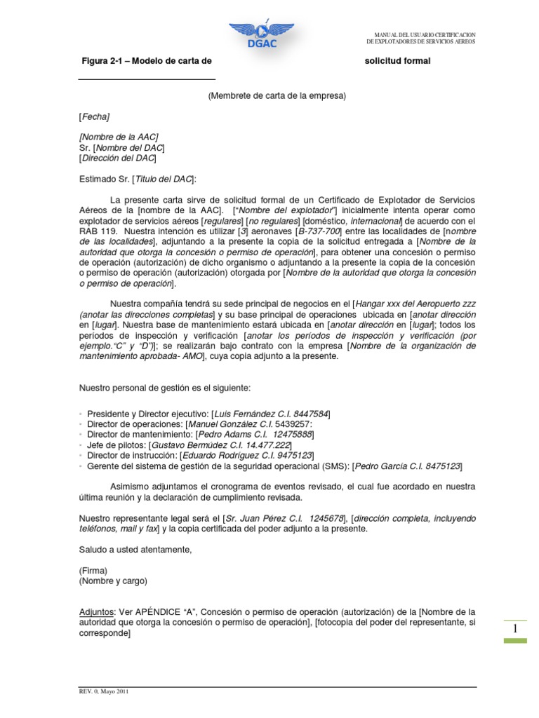 MODELO DE CARTA FORMAL PEDIDO.pdf  Aeropuerto  Aviación