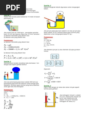 Contoh Soal Dan Pembahasan Tentang Fluida Statis 2