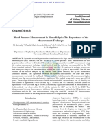 Blood Pressure Measurement in Hemodialysis