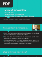 Innovation: Innovated by Professor Vijay Govindarajan, Tuck School of Business, Dartmouth College