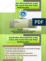 Kepribadian Wirausahawan Yang Sukses Dan Syarat Fisik Dan Psikis Berwirausaha