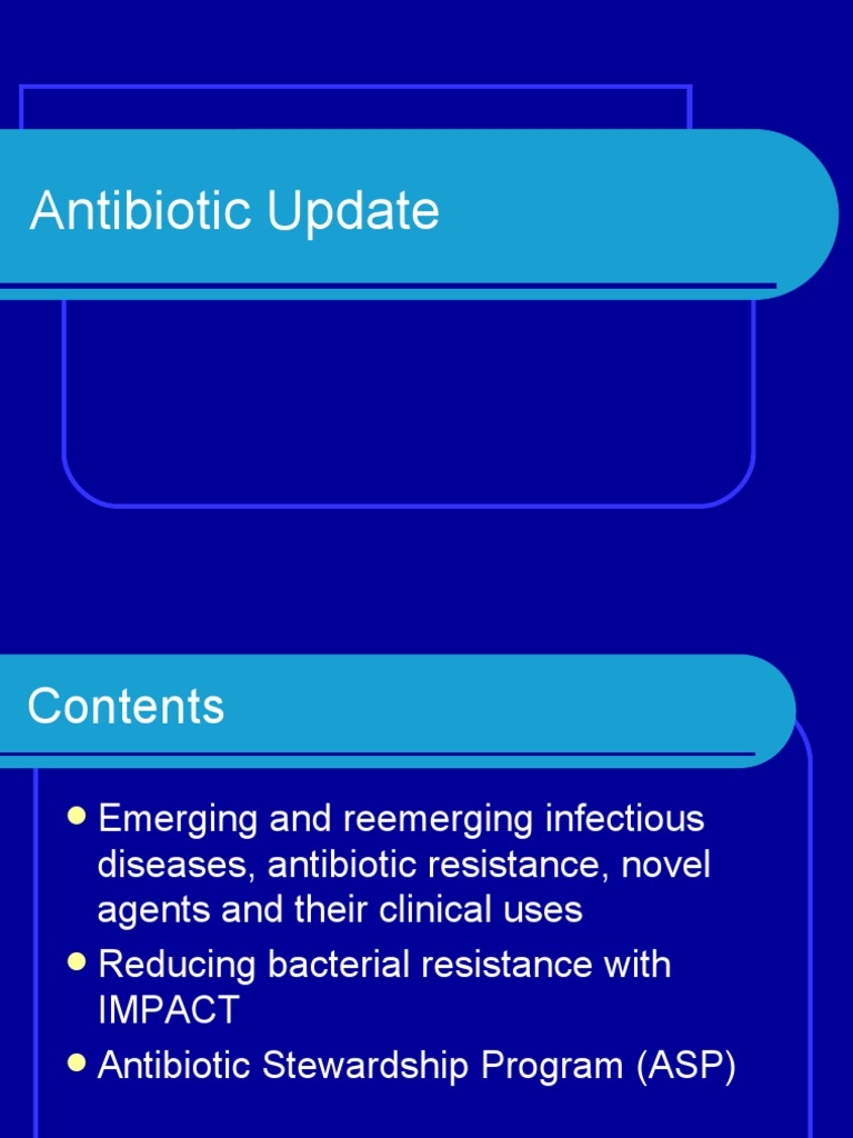 Antibiotic Update | PDF | Methicillin Resistant Staphylococcus Aureus ...