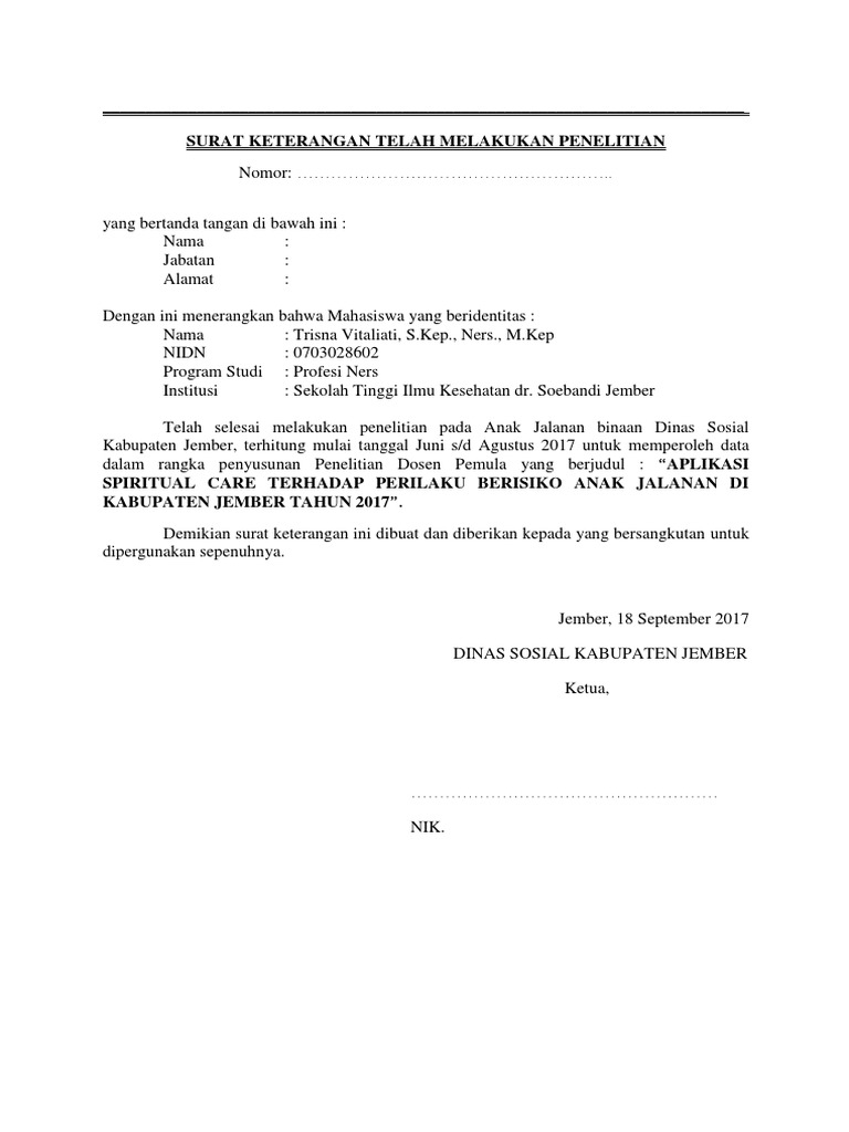Surat Keterangan Selesai Penelitian Surat Selesai Penelitian.