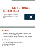 Diferensial Fungsi Sederhana