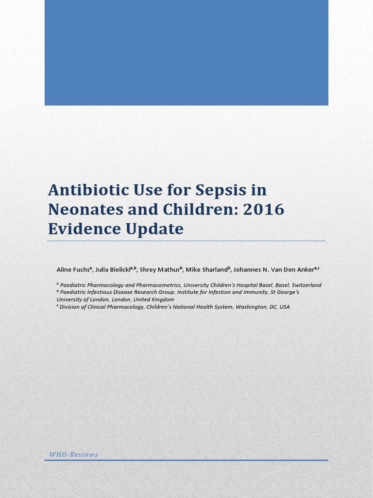 s6 Paed Antibiotics Appendix4 Sepsis | PDF | Sepsis | Antimicrobial ...