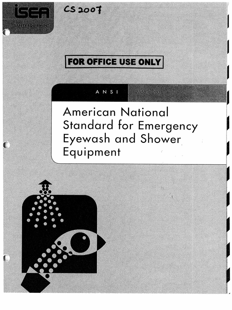 Ansi z358 1 2004 american national standard for emergency eyewash and