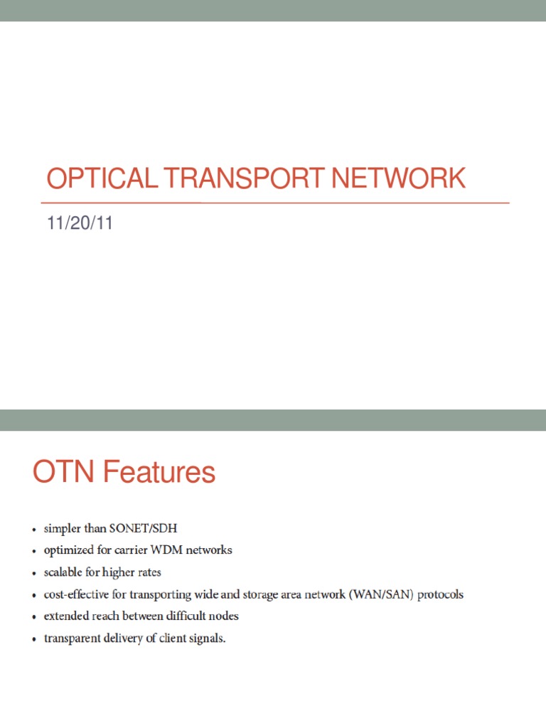 OTN Frame Structure Overview | PDF