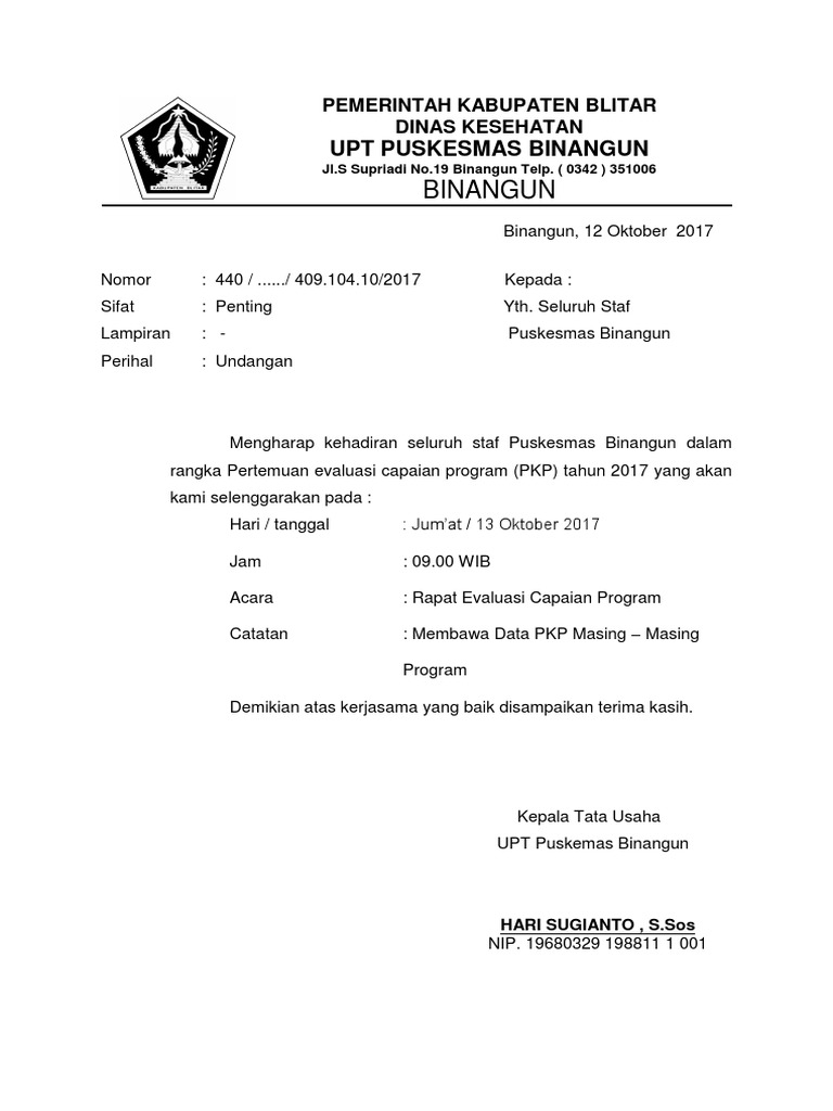 680 Contoh Surat Undangan Rapat Evaluasi Gratis Terbaik