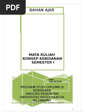 Modul Konsep Kebidanan Universitas Kader Bangsa Palembang Cover