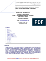 2008 (Aktamis) The Effect of Scientific Skills Education PN Student's Scientific Creativity, Science Attitudes and Achievements PDF