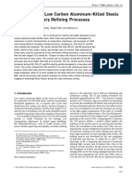 Cleanliness of Low Carbon Aluminum-Killed Steels During Secondary Refining Processes