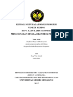Kendali Mutu Pada Proses Produksi Veneer Kering Di Pt. Kayu Lapis Indonesia Menggunakan Diagram Kontrol Proporsi (P)