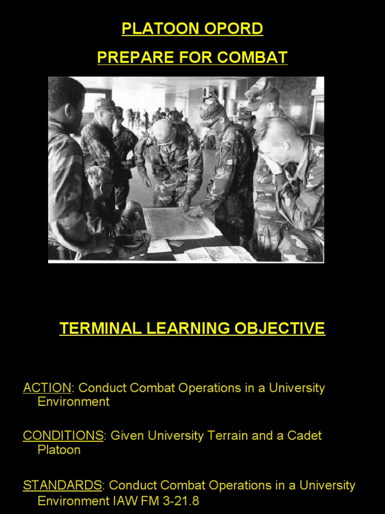 Platoon OPORD for Combat Readiness | PDF | Reconnaissance | Military ...