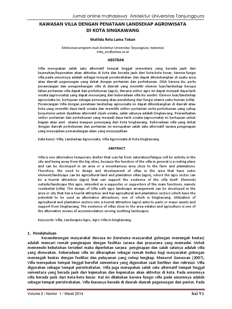 Tinjauan Pustaka Villa Jurnal