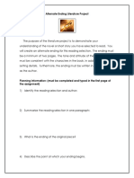 Alternate Ending Literature Project Rubric 29l34cn