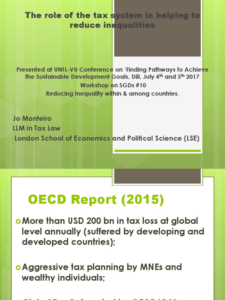 Tax Reform's Role in Reducing Inequality | PDF