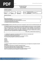 Prueba de Nivel Cuarto Medios(n)