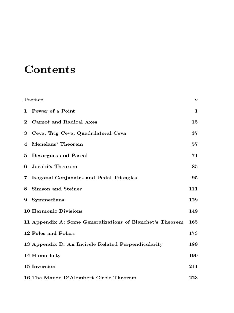 Lemmas in olympiad geometry toc pdf