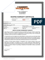 Warranty Certificate Template Free PDF