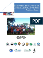 Jacob, L. 2013. Two Samoas Reef Resilience Workshop For Marine Managed Area Practitioners - Workshop Report