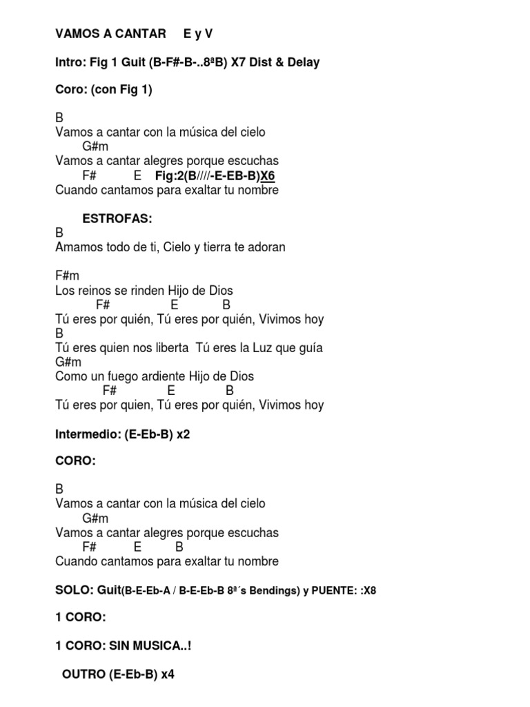 Vamos A Cantar Intro Pdf