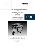 Operation and Maintenance Manual With Illustrated Parts List For GPU-400 3-Phase Solid State Transformer-Rectifiers