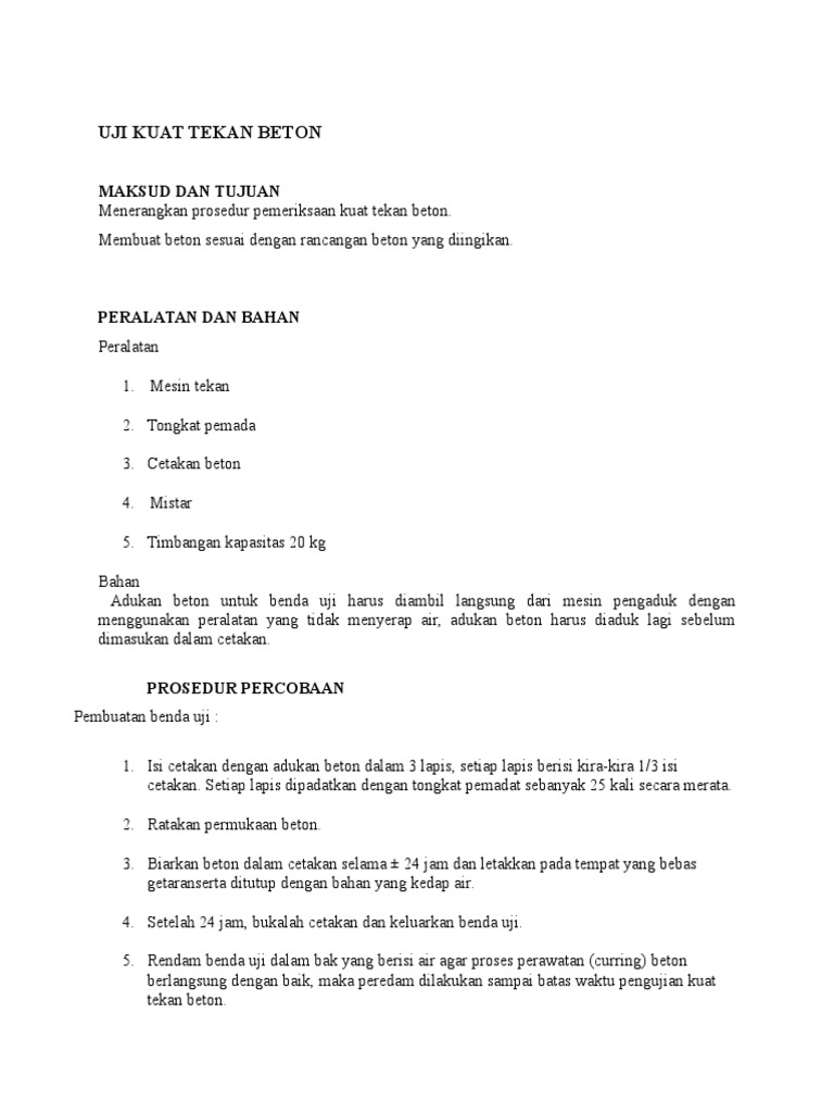 325590866 Uji Kuat Tekan Beton Pdf