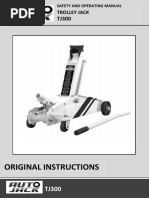 Original Instructions: Trolley Jack