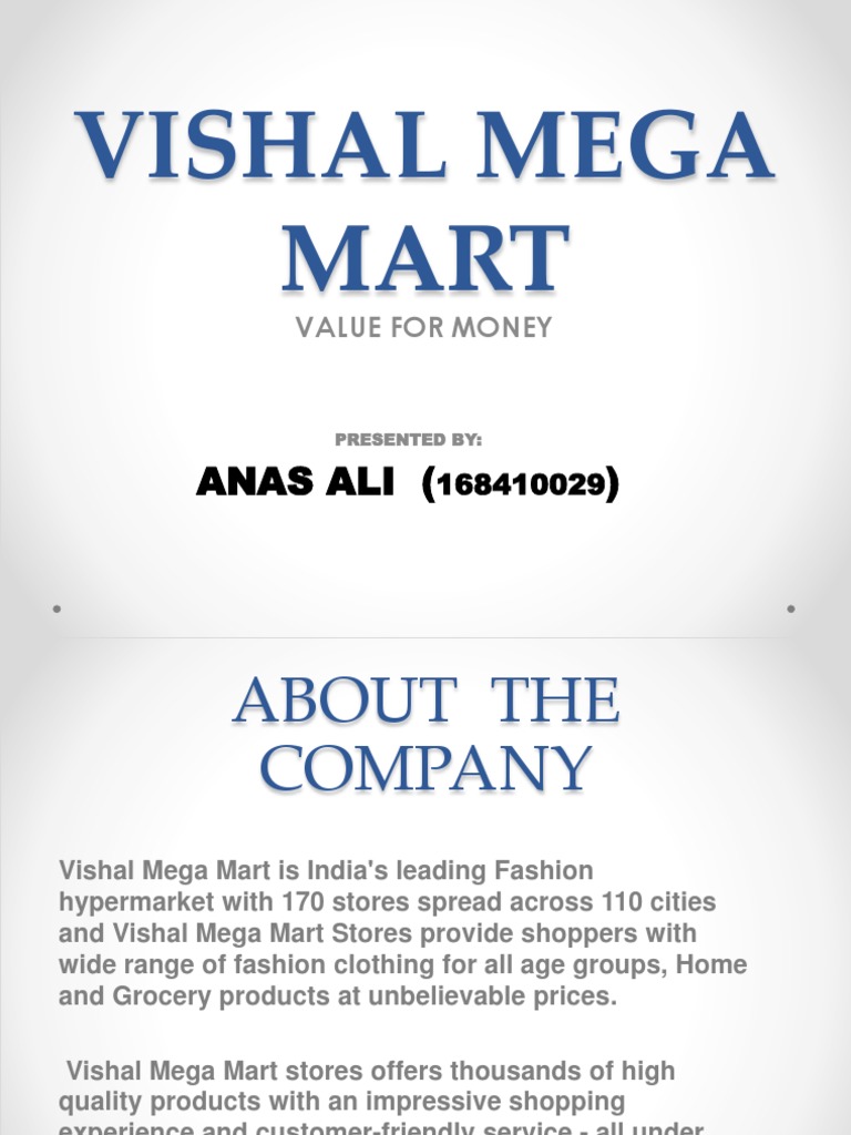 Vishal Mega Mart Consumer Insights Report | PDF | Retail | Marketing