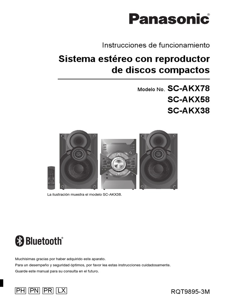 Manual de Usuario Panasonic Akx38 PDF Inalámbrico Enchufes y