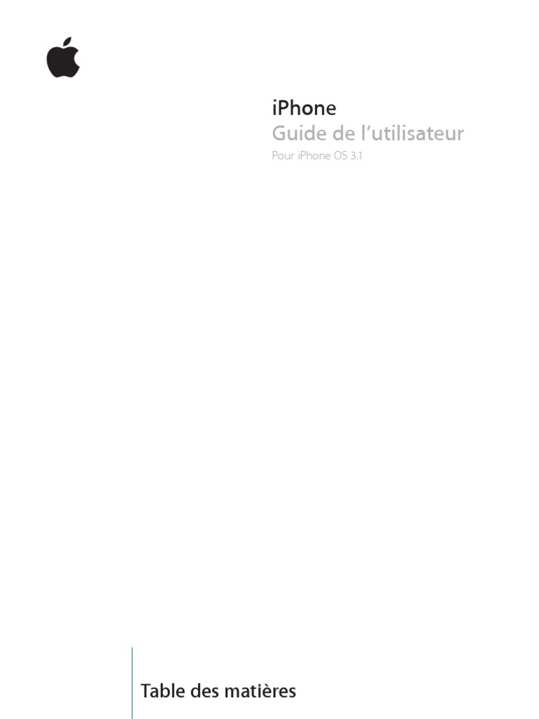 Guide De L Utilisateur De L Iphone